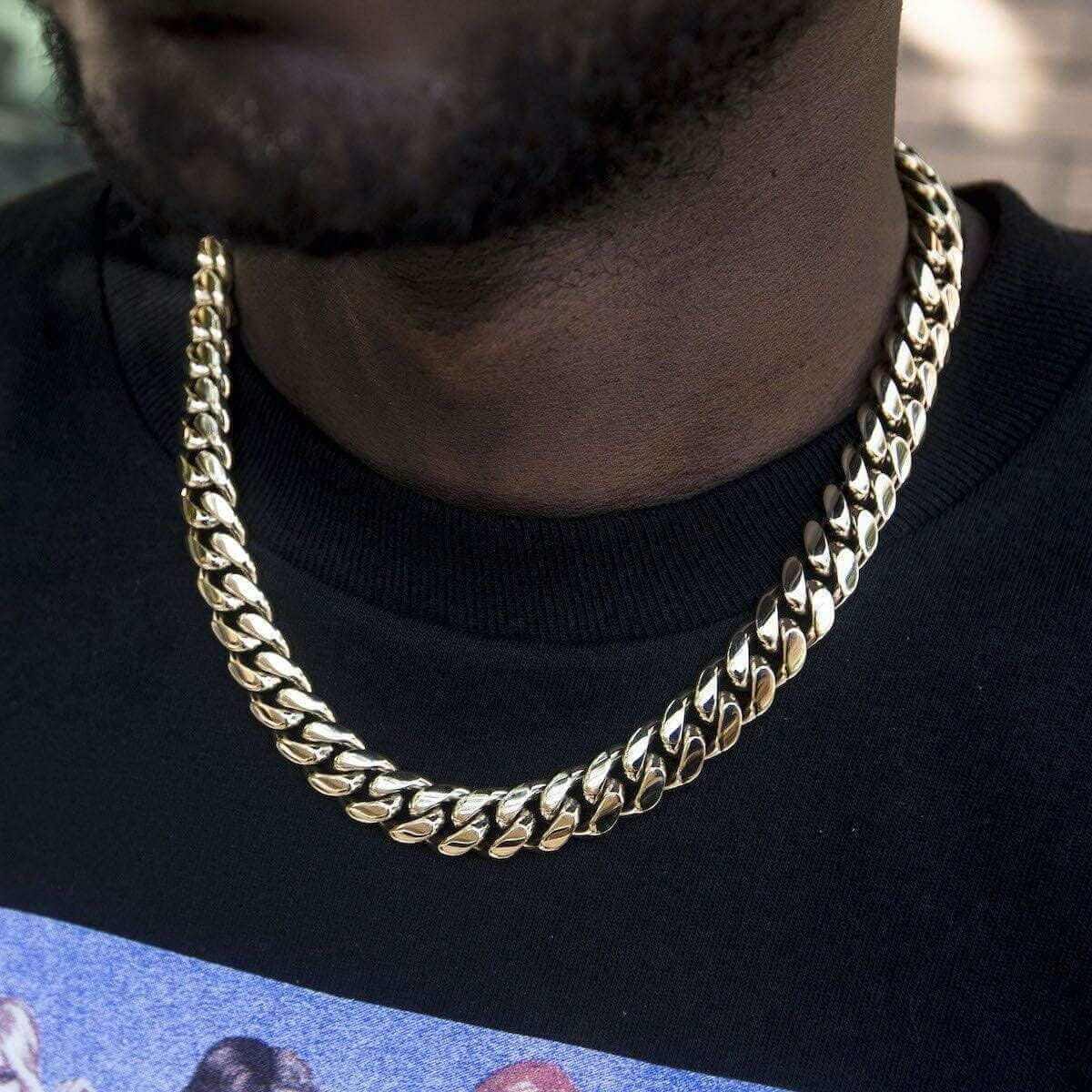 GLD Men GLD Signature Cuban in Yellow Gold - 12 mm
