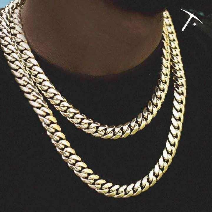 GLD Men GLD Signature Cuban in Yellow Gold - 12 mm