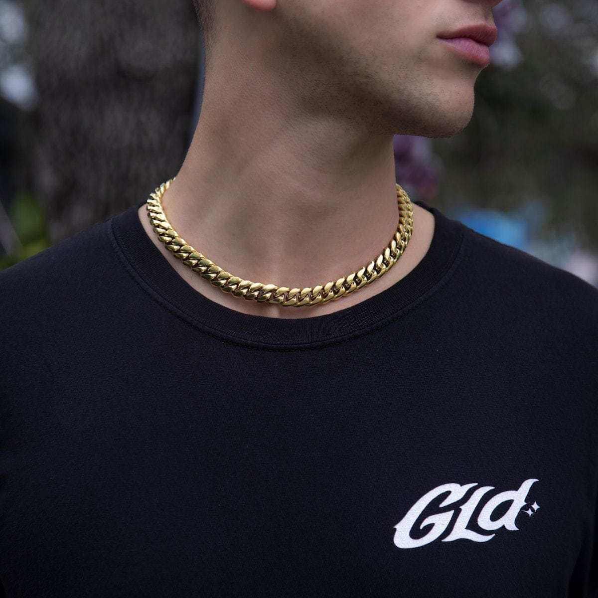 GLD Men GLD Signature Cuban in Yellow Gold - 12 mm