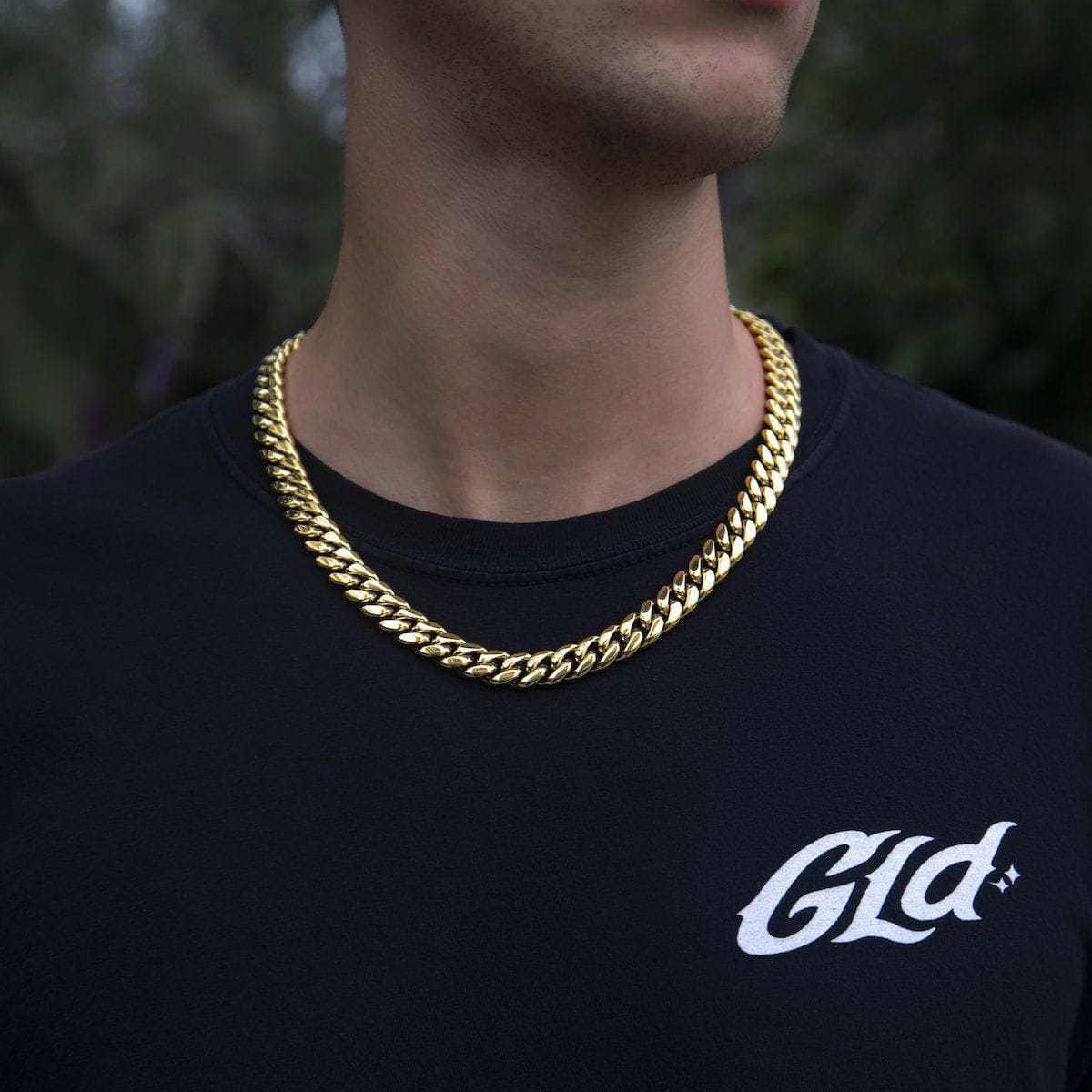 GLD Men GLD Signature Cuban in Yellow Gold - 12 mm