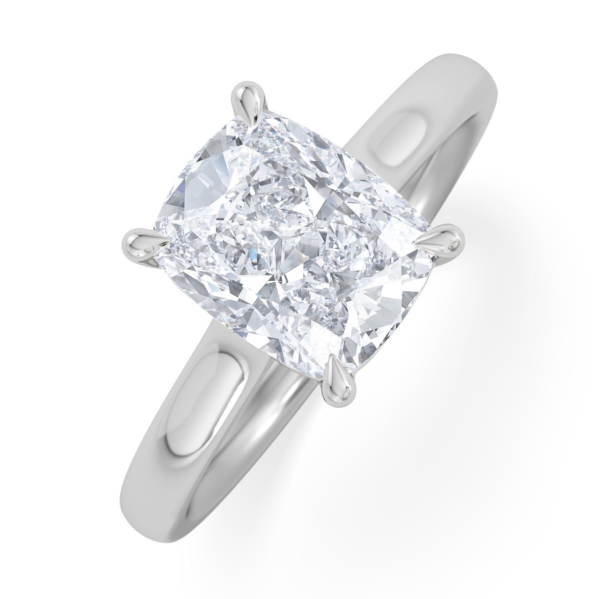 Solitaire Amora 2.00ct Elongated Cushion Cut Lab Diamond Solitaire Engagement Ring in Platinum