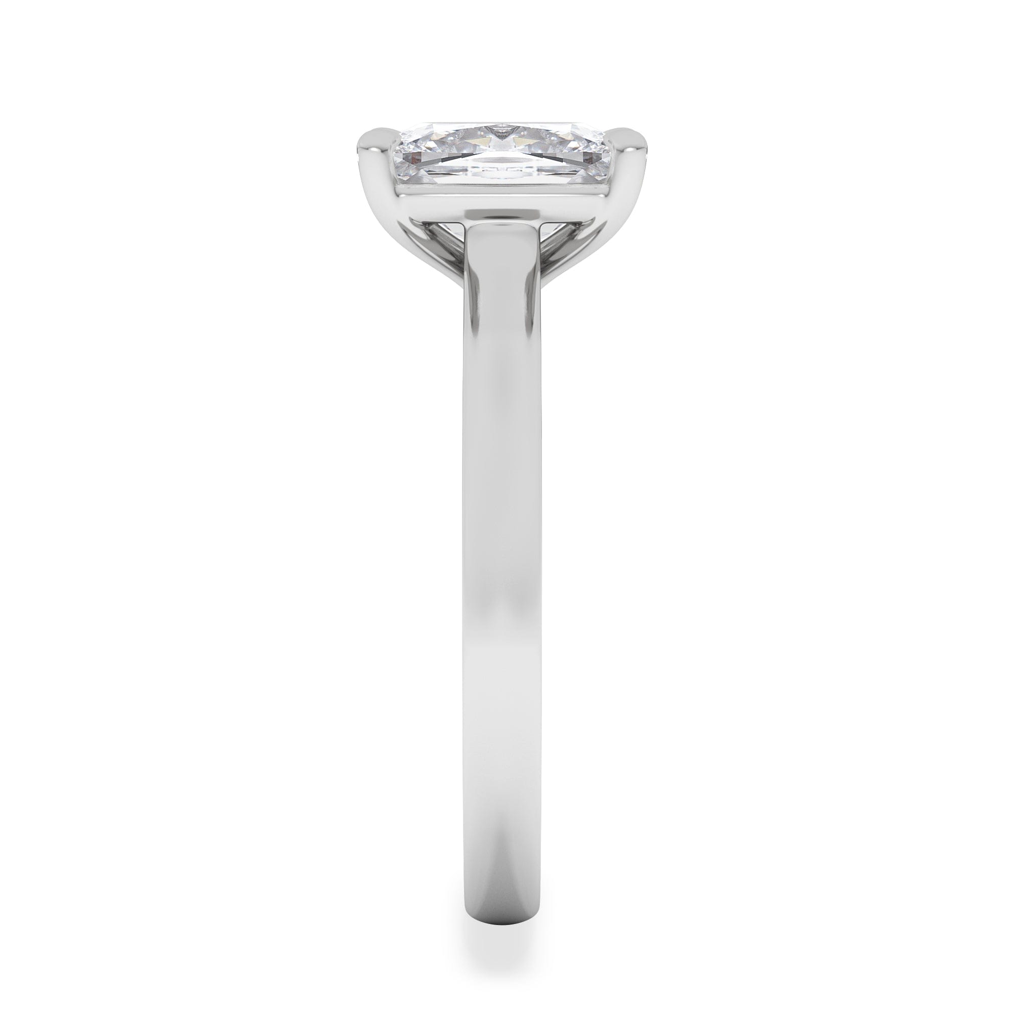 Solitaire Amora 2.00ct Elongated Cushion Cut Lab Diamond Solitaire Engagement Ring in Platinum