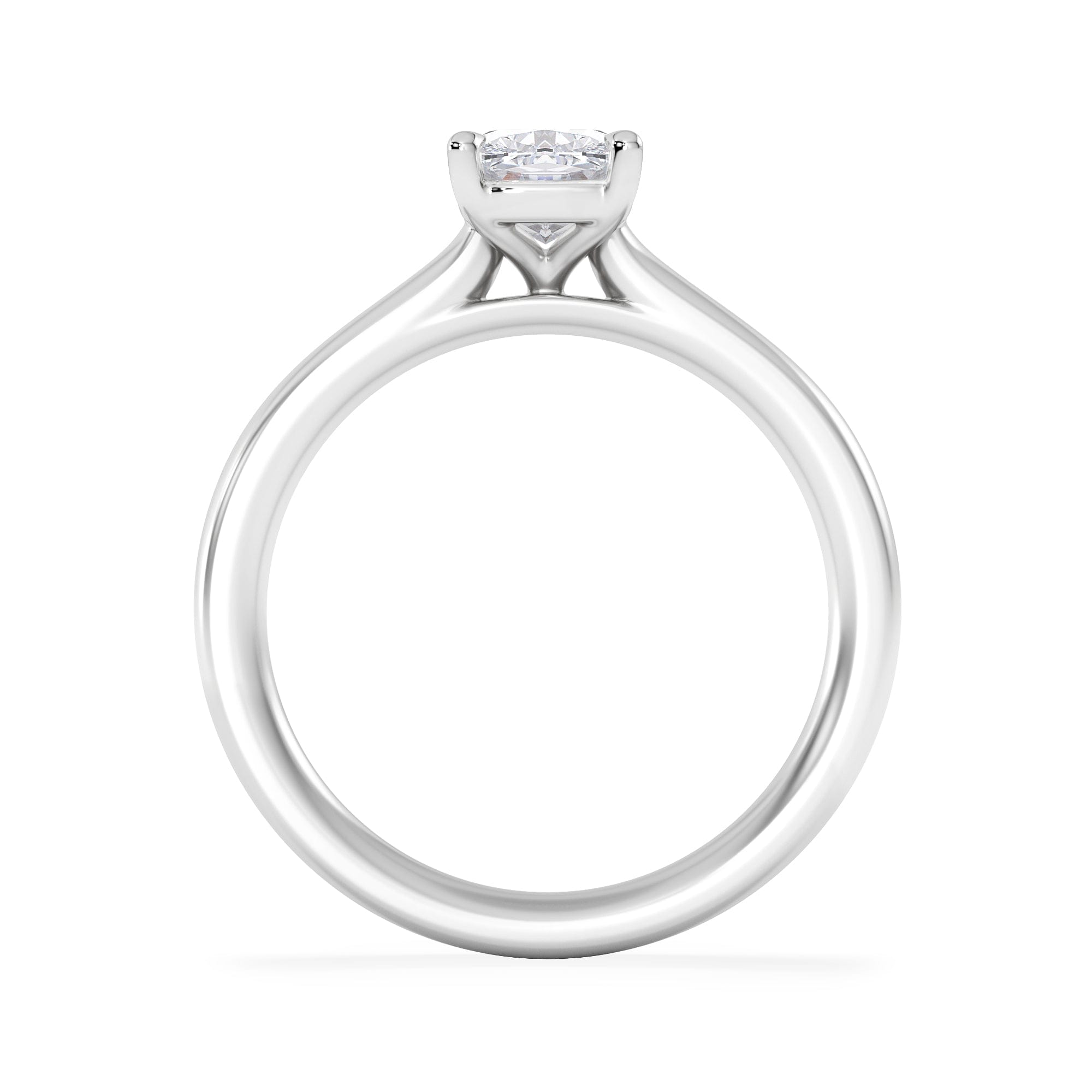 Solitaire Amora 1.00ct Elongated Cushion Cut Lab Diamond Solitaire Engagement Ring in Platinum