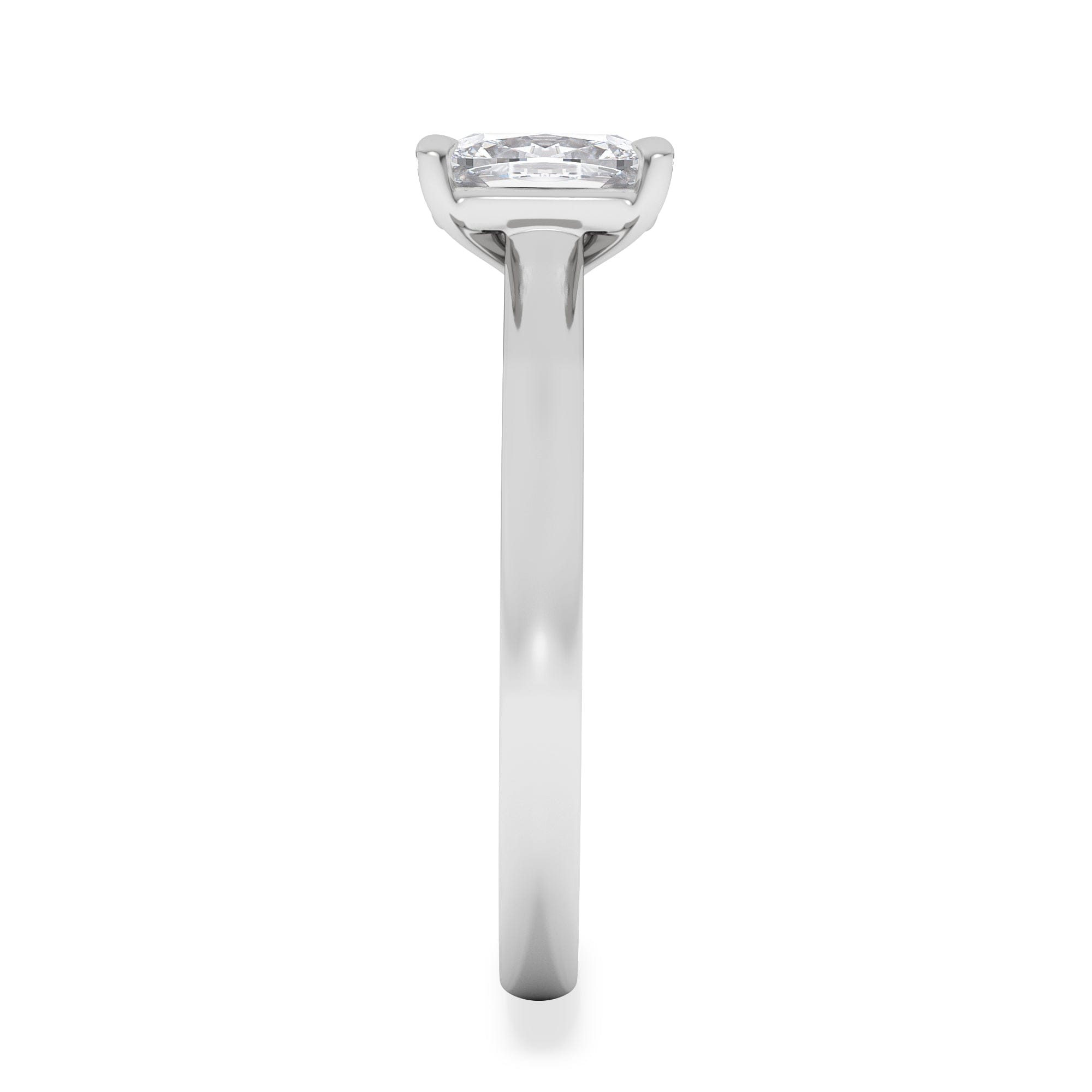 Solitaire Amora 1.00ct Elongated Cushion Cut Lab Diamond Solitaire Engagement Ring in Platinum