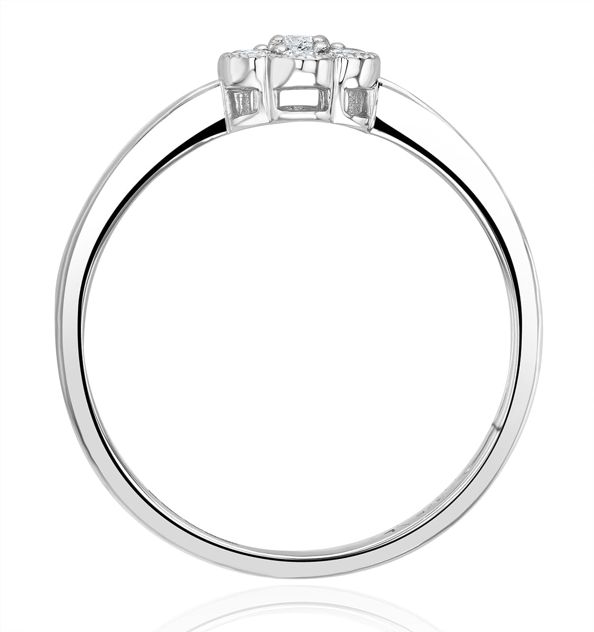 Diamond Lab Diamond Flower Ring 0.25ct H/Si in 9K White Gold