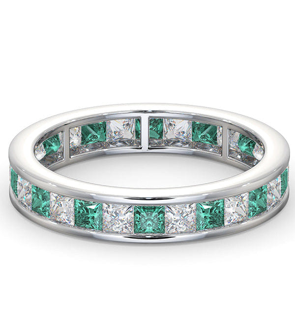 LAUREN Eternity Ring Lauren Diamonds H/SI and Emerald 2.20CT - Platinum