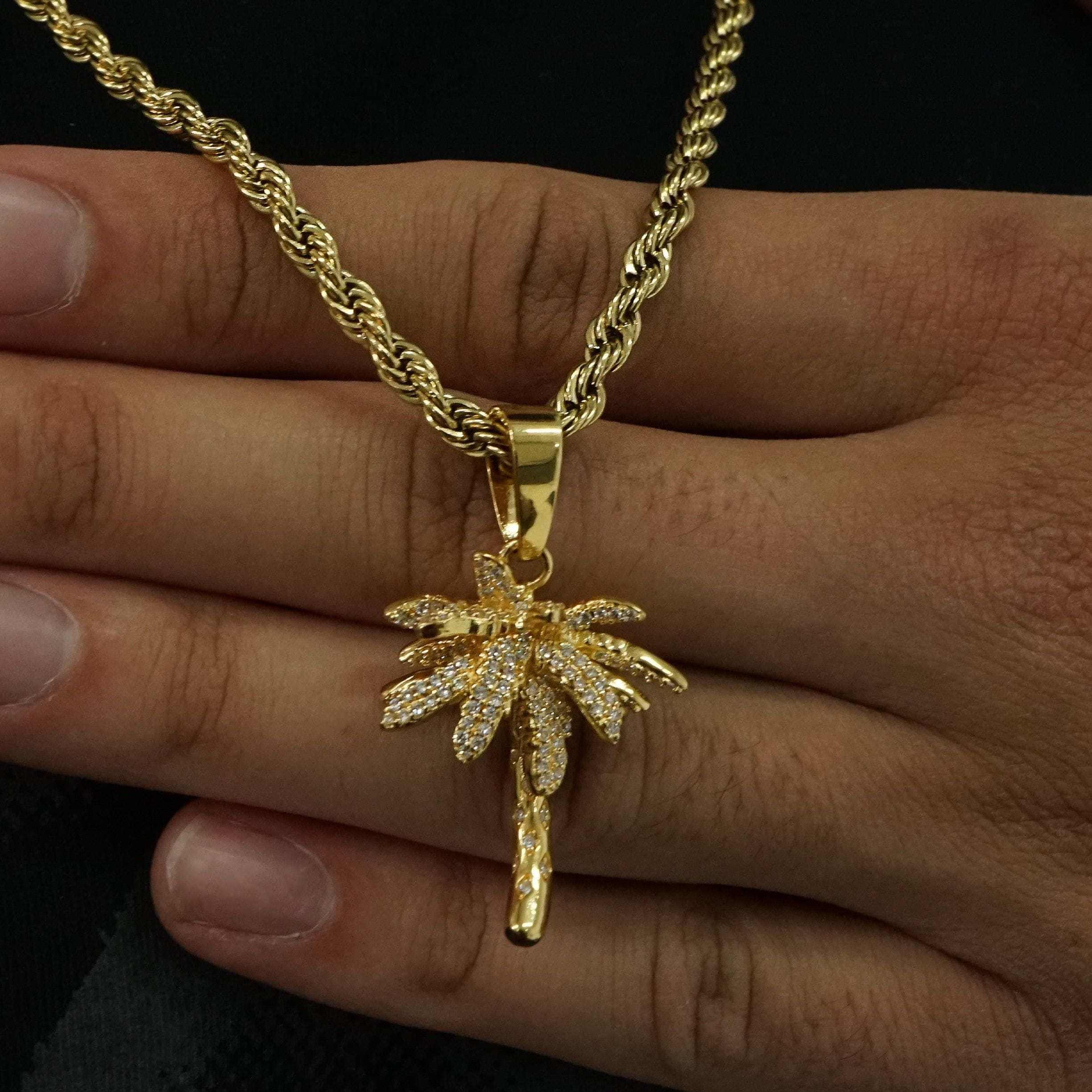 GLD Men Iced Palm Tree