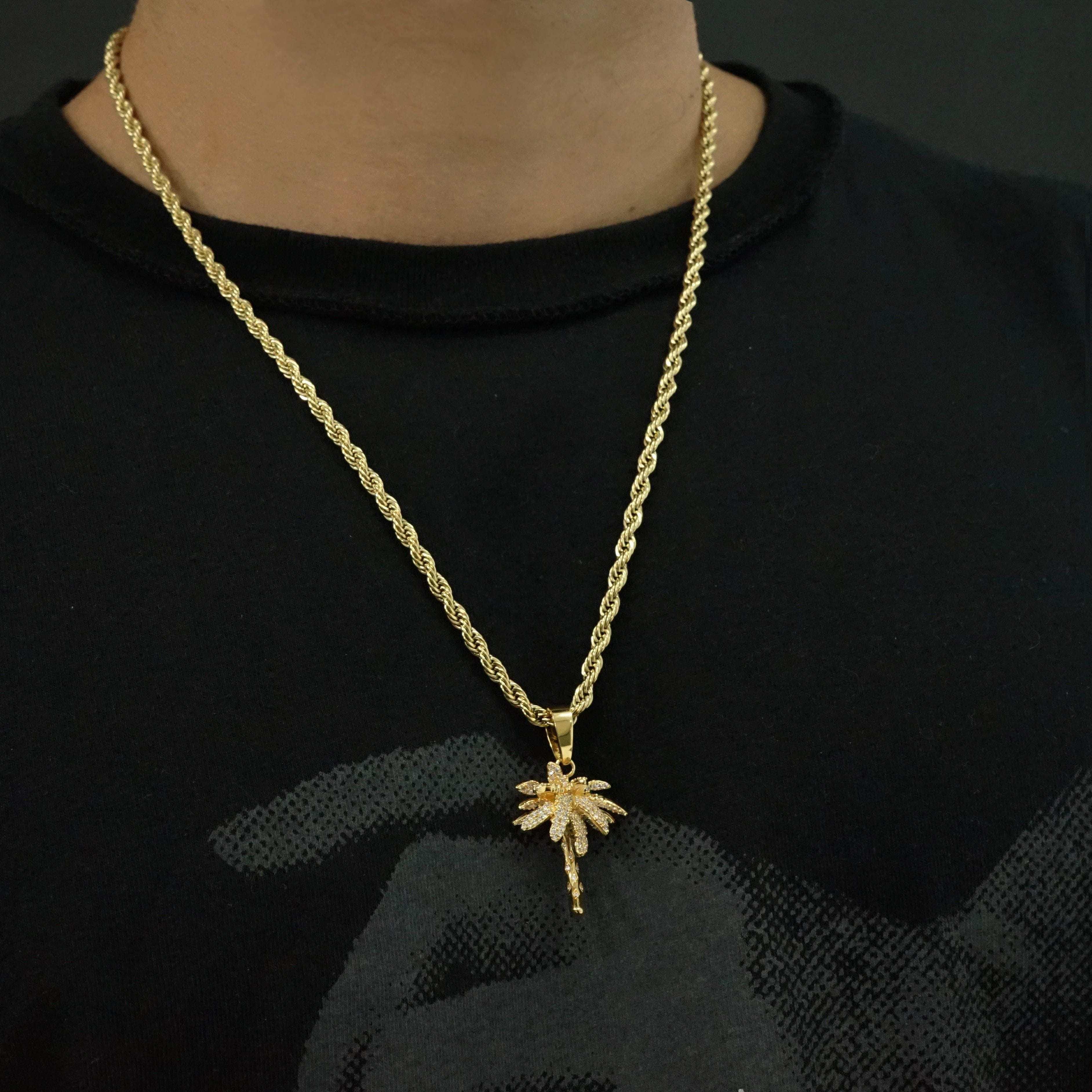 GLD Men Iced Palm Tree