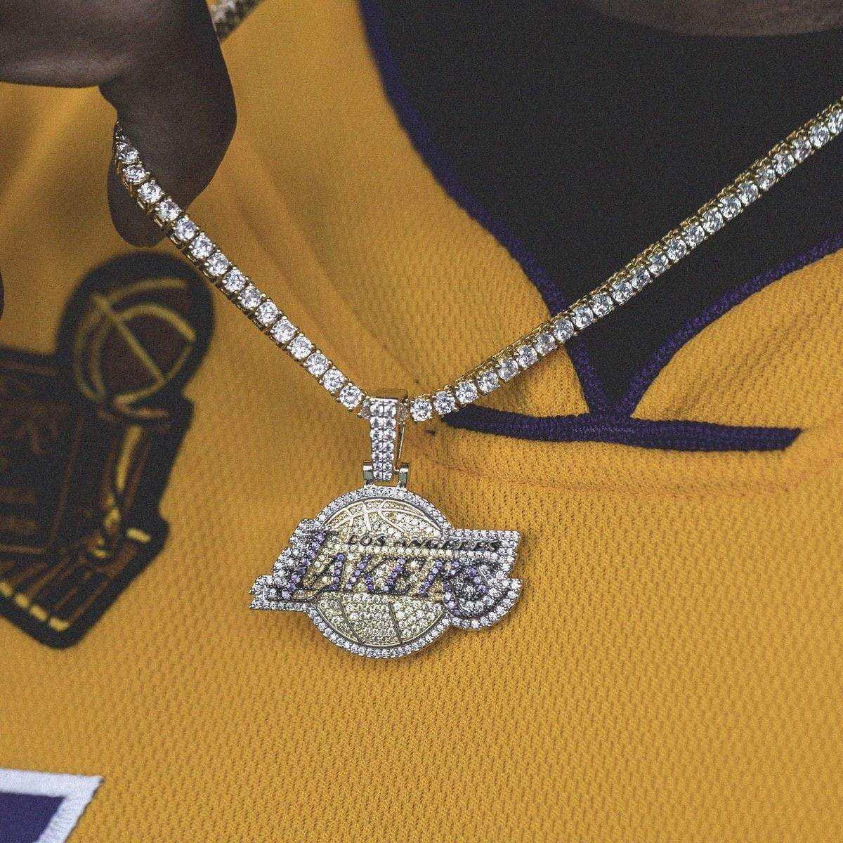 GLD Men Los Angeles Lakers Official NBA Logo Pendant