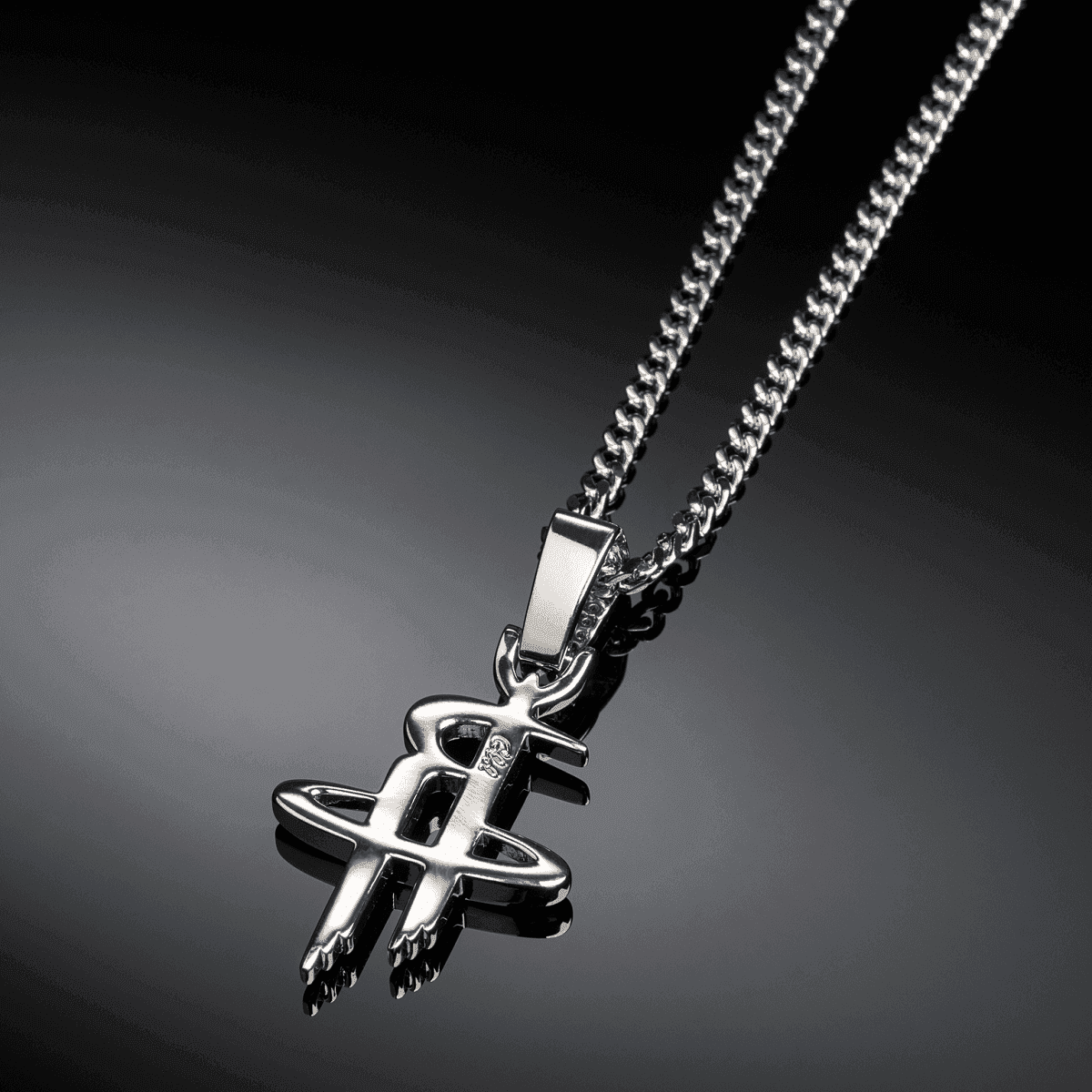 GLD Men Houston Rockets Official NBA Logo Pendant in White Gold