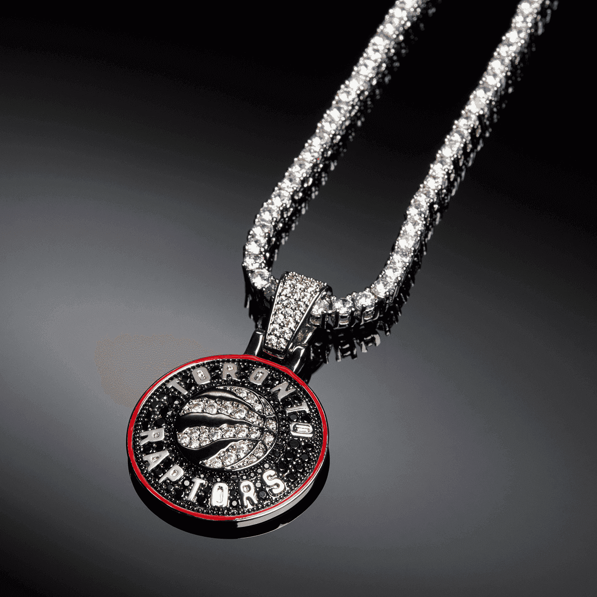 GLD Men Toronto Raptors Official NBA Logo Pendant