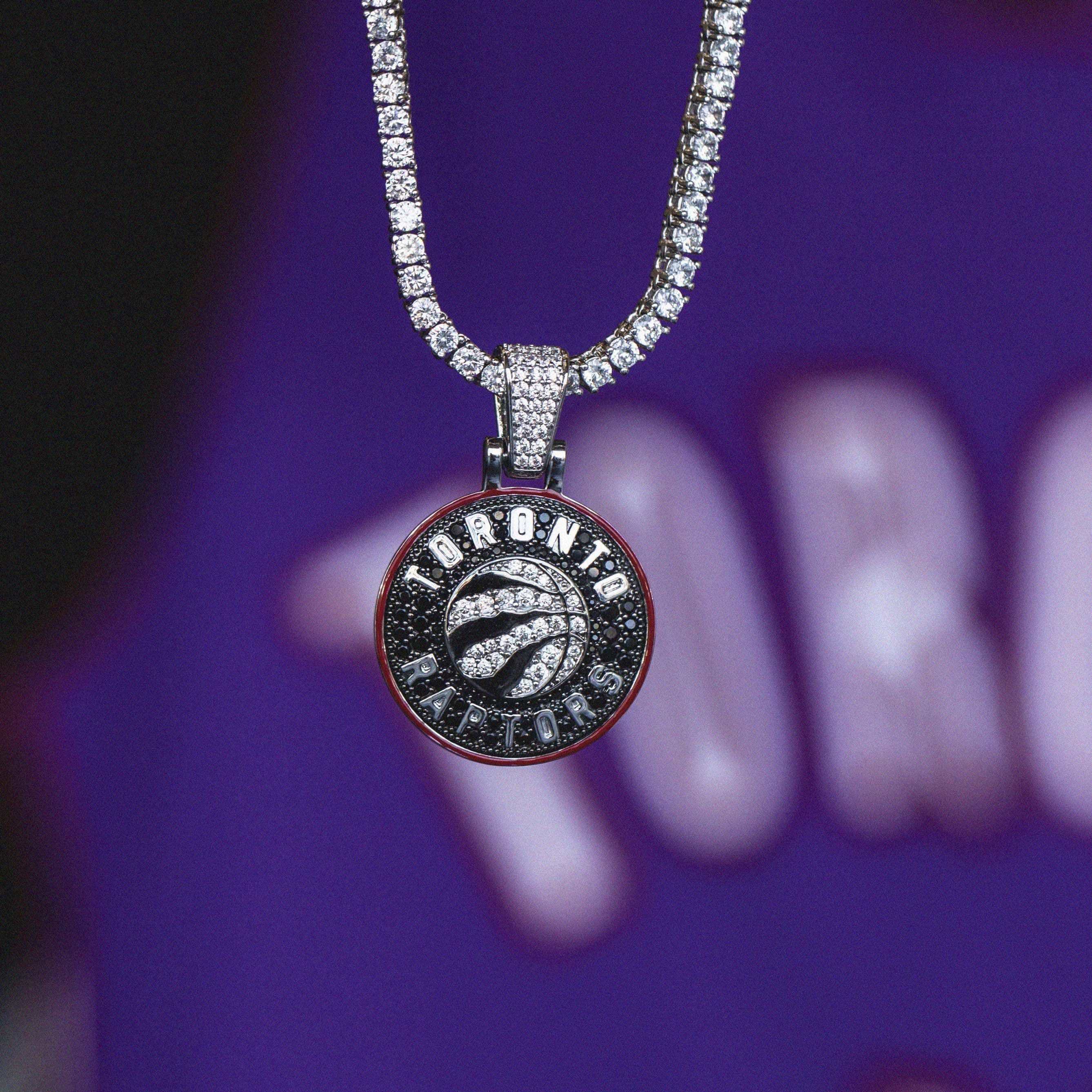 GLD Men Toronto Raptors Official NBA Logo Pendant