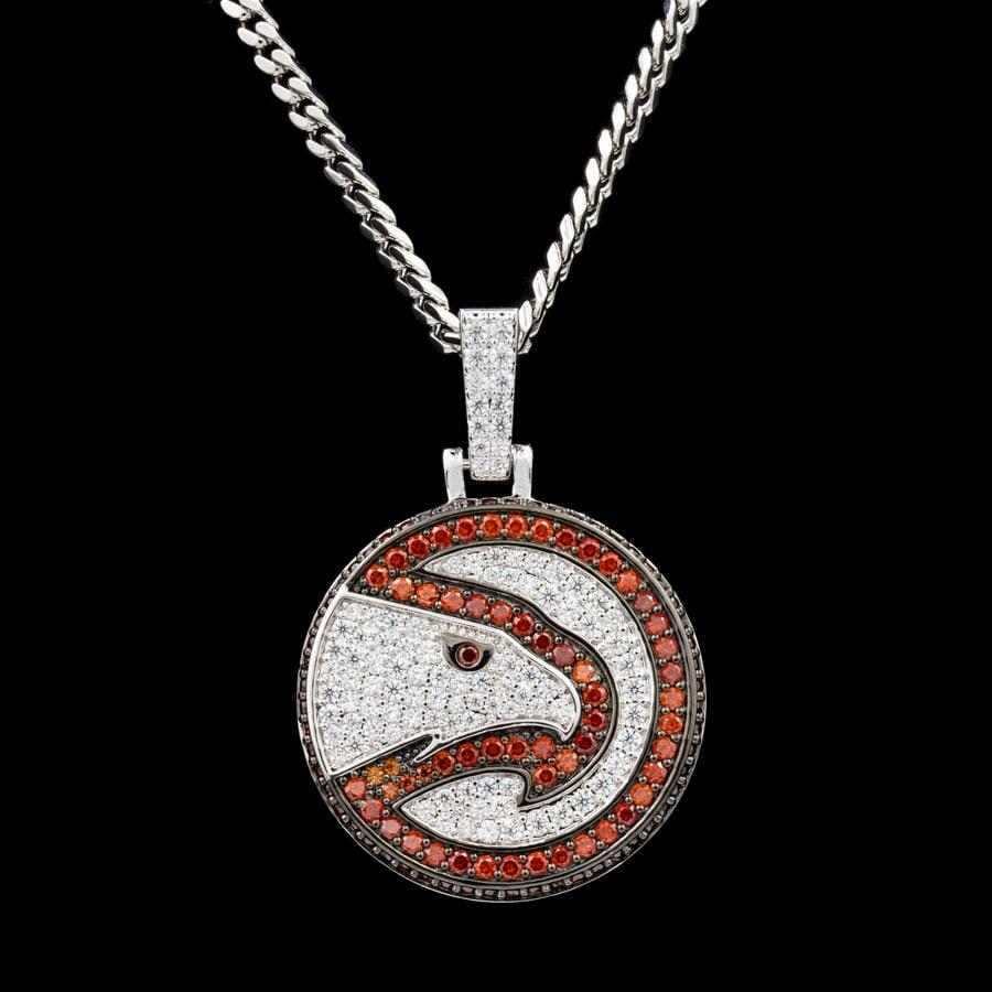 GLD Men Atlanta Hawks Official NBA Logo Pendant