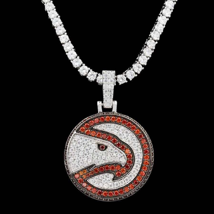 GLD Men Atlanta Hawks Official NBA Logo Pendant