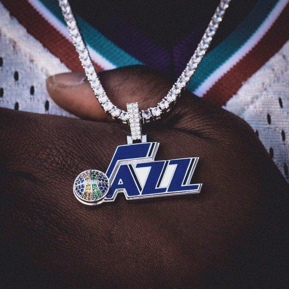 GLD Men Utah Jazz Official NBA Logo Pendant
