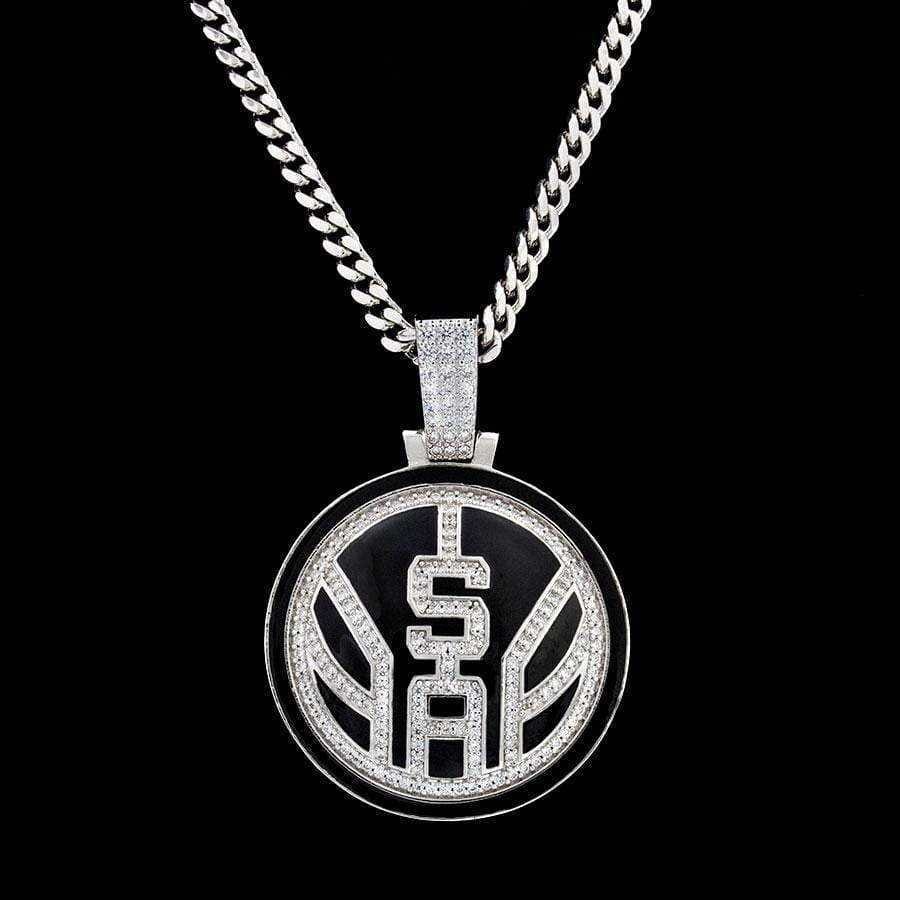 GLD Men San Antonio Spurs Official NBA Logo Pendant