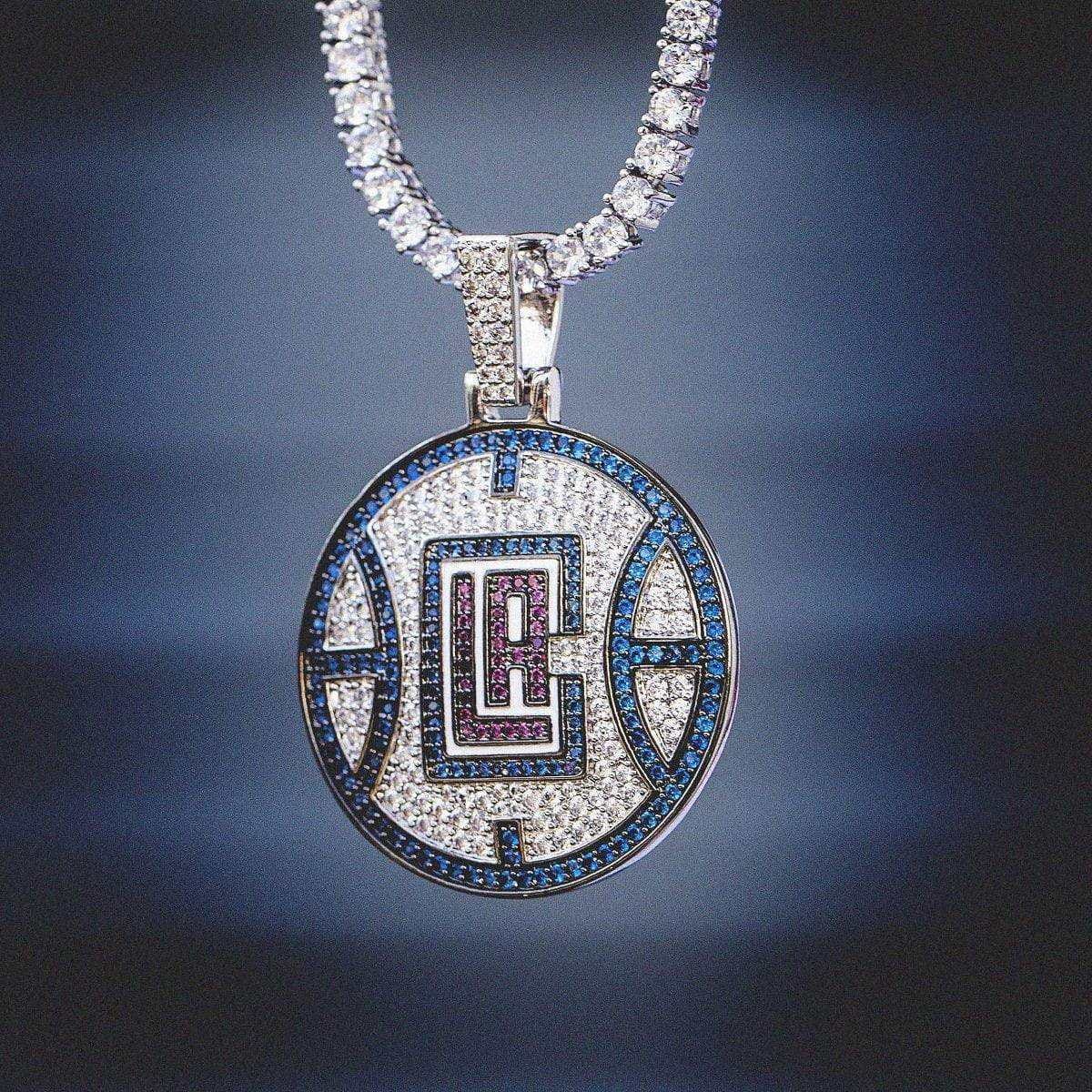 GLD Men LA Clippers Official NBA Logo Pendant