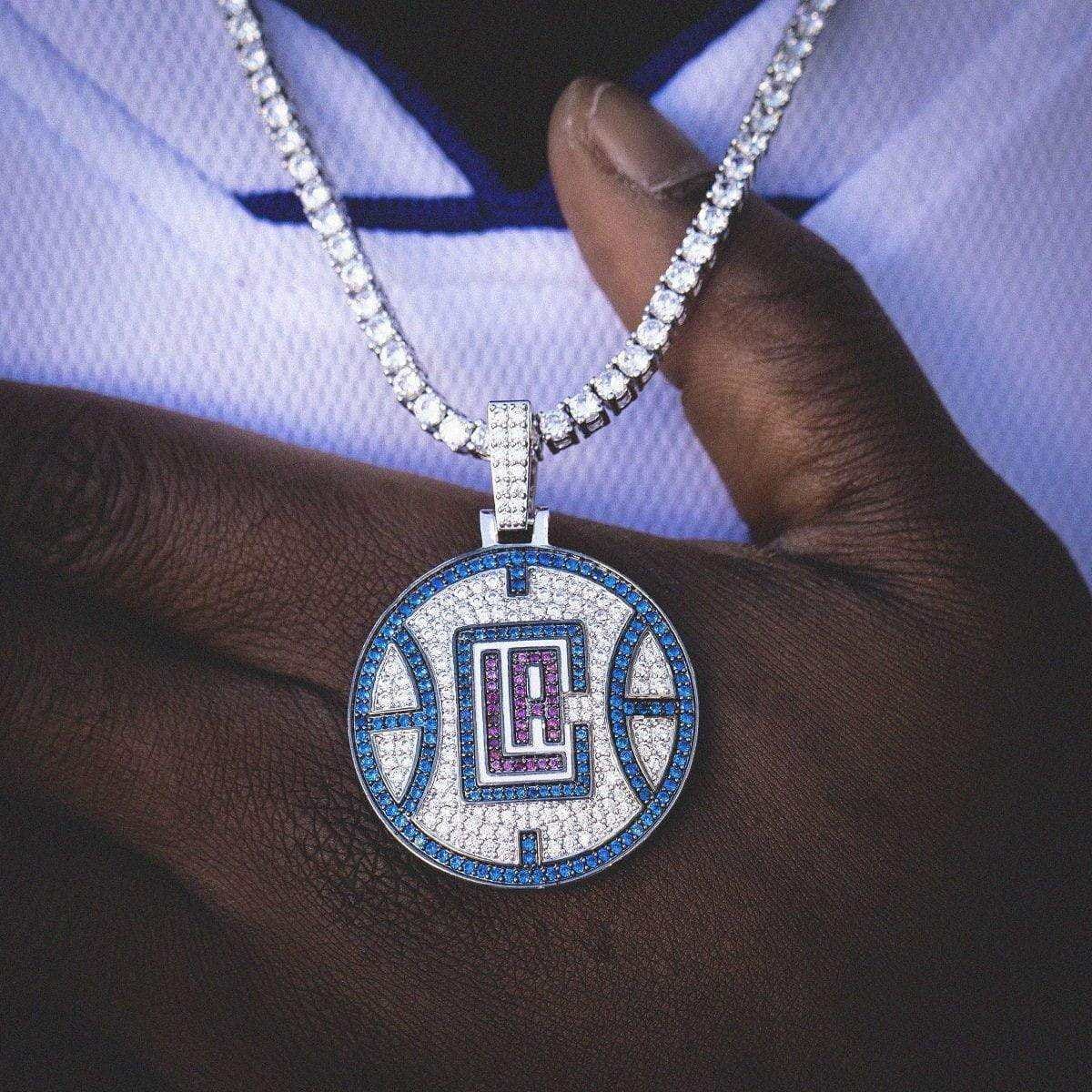 GLD Men LA Clippers Official NBA Logo Pendant
