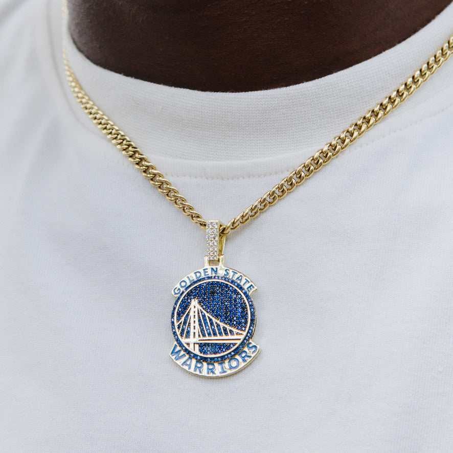 GLD Men Golden State Warriors Official NBA Logo Pendant