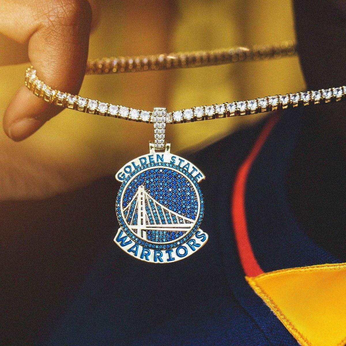 GLD Men Golden State Warriors Official NBA Logo Pendant