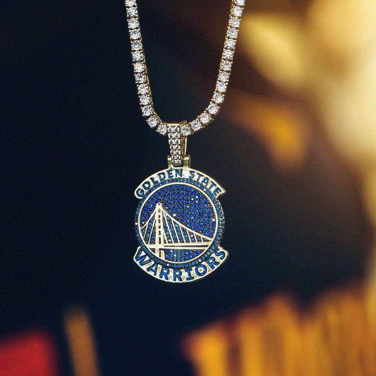 GLD Men Golden State Warriors Official NBA Logo Pendant