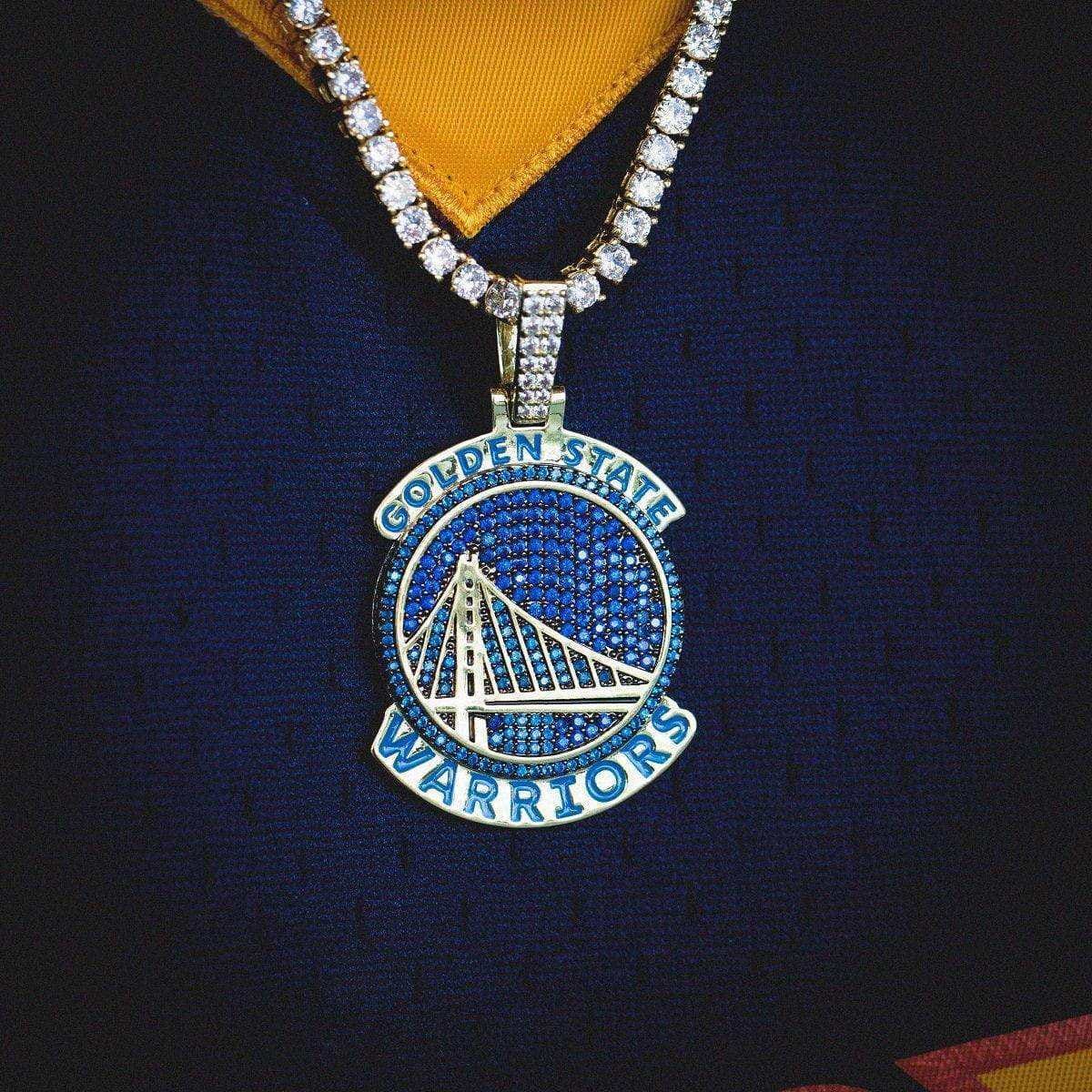 GLD Men Golden State Warriors Official NBA Logo Pendant