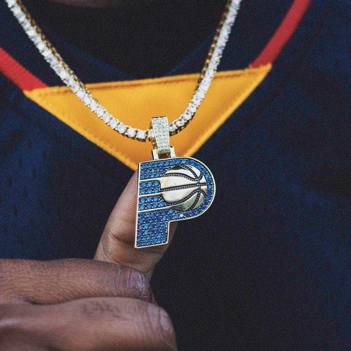 GLD Men Indiana Pacers Official NBA Logo Pendant