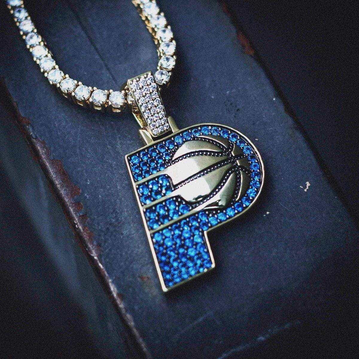 GLD Men Indiana Pacers Official NBA Logo Pendant
