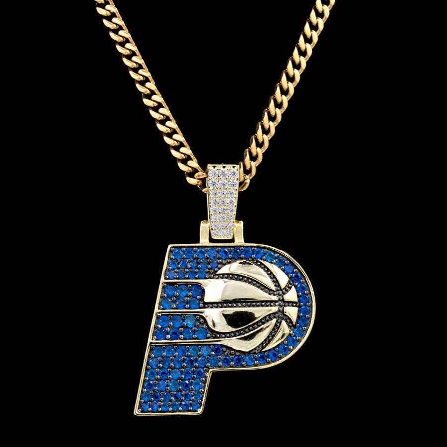 GLD Men Indiana Pacers Official NBA Logo Pendant