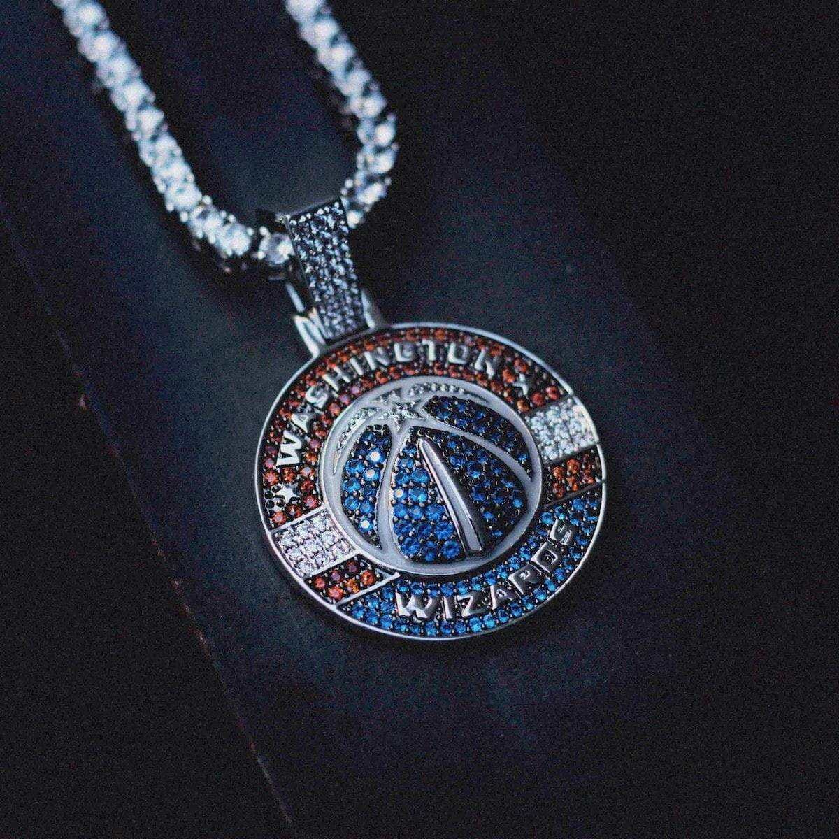GLD Men Washington Wizards Official NBA Logo Pendant