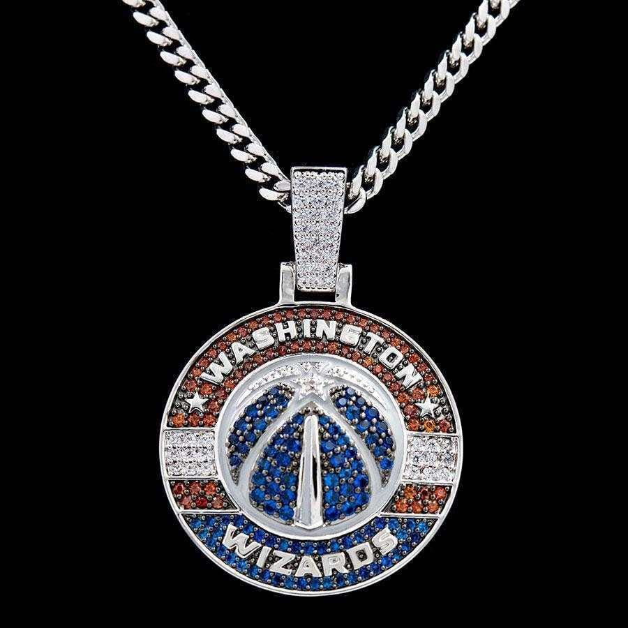 GLD Men Washington Wizards Official NBA Logo Pendant