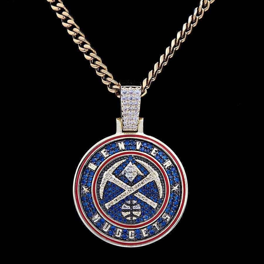 GLD Men Denver Nuggets Official NBA Logo Pendant