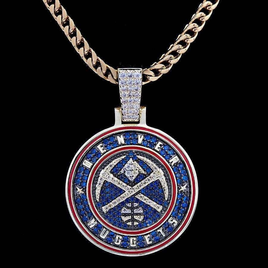 GLD Men Denver Nuggets Official NBA Logo Pendant