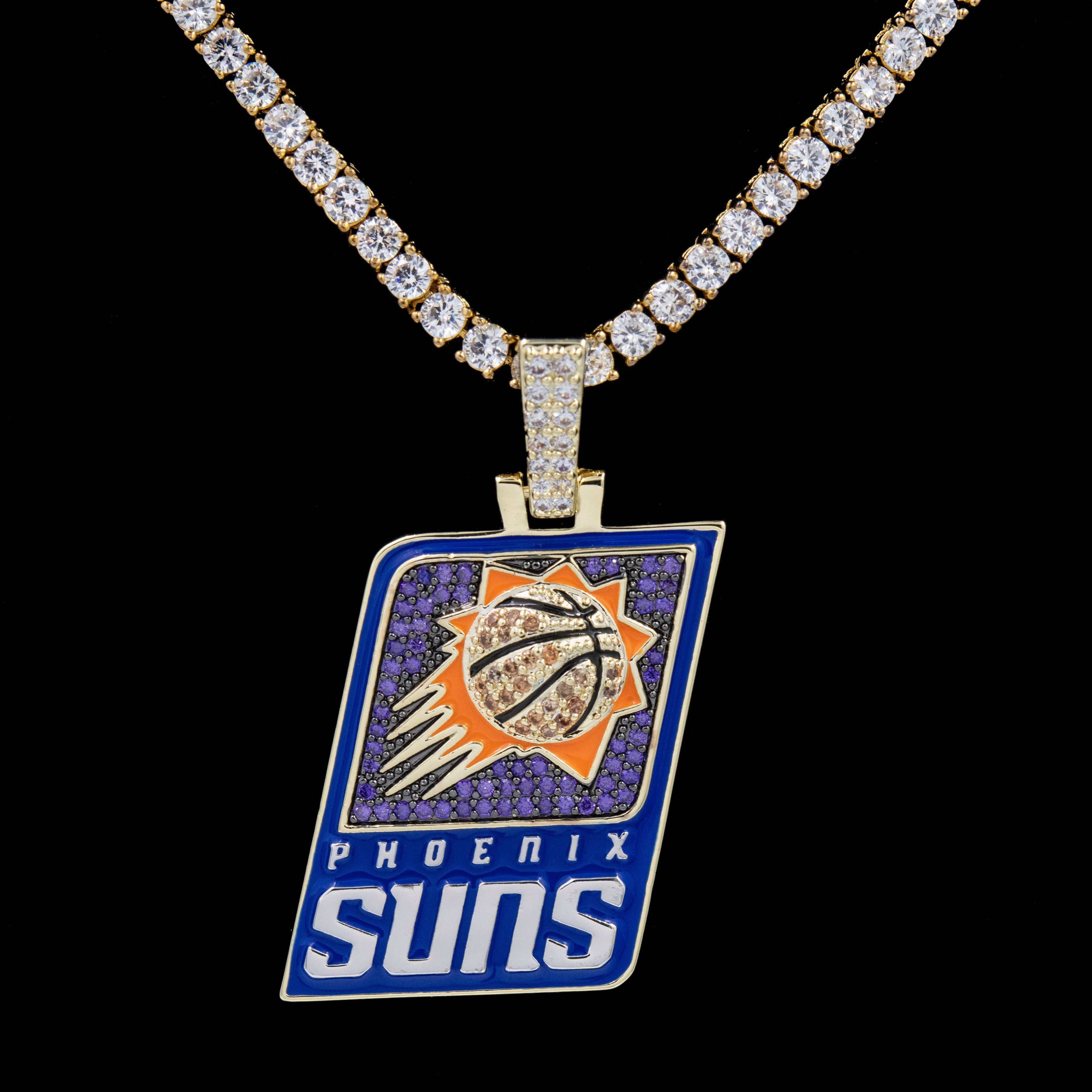 GLD Men Phoenix Suns Official NBA Logo Pendant