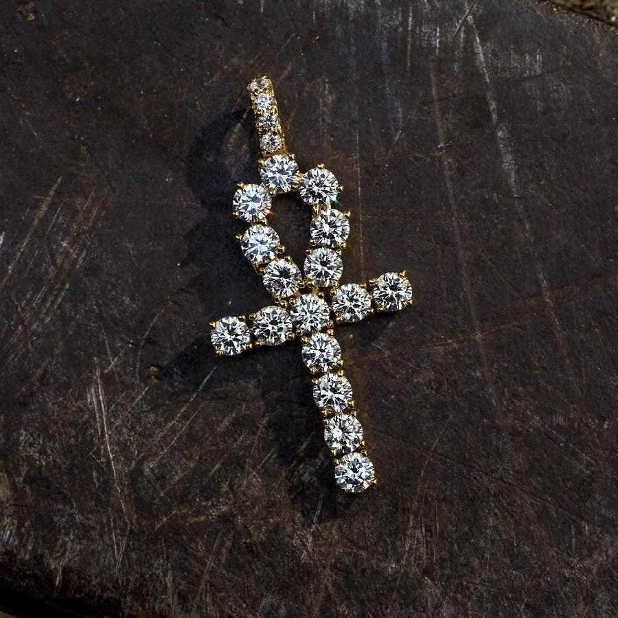 GLD Women Ankh Cross in Yellow Gold