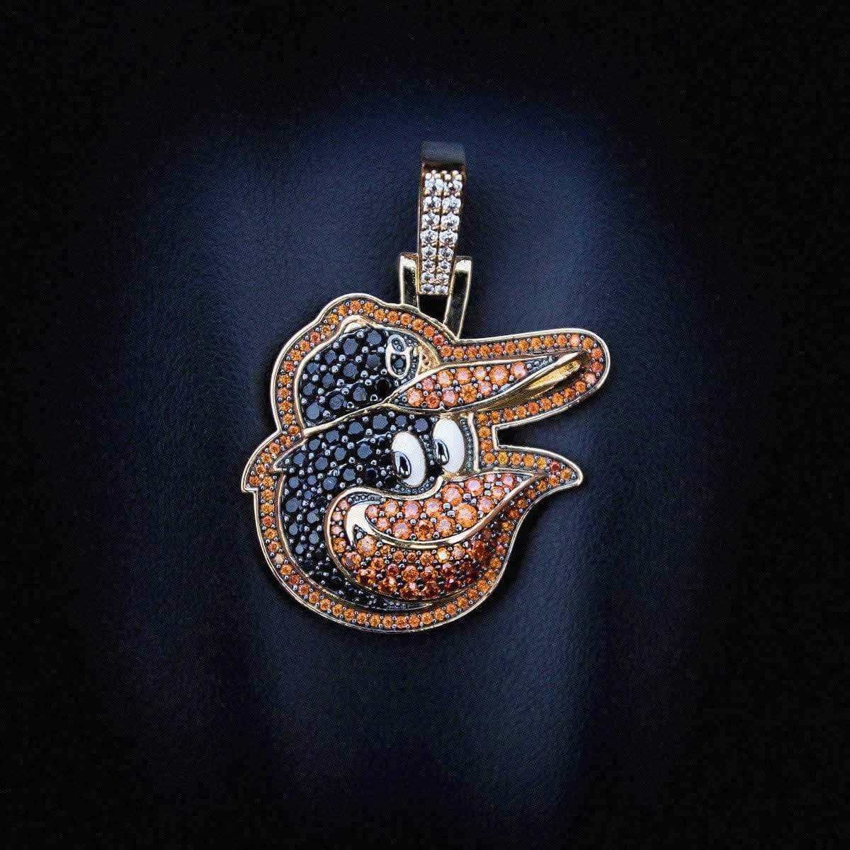 GLD Men Baltimore Orioles Official MLB Logo Pendant