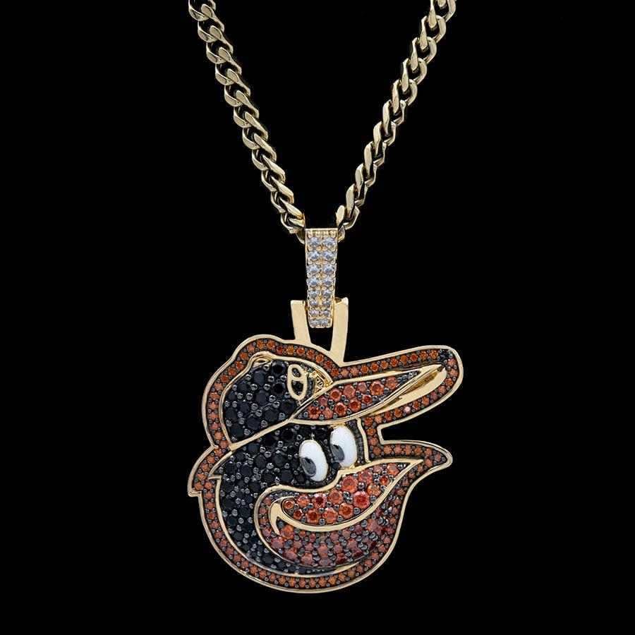 GLD Men Baltimore Orioles Official MLB Logo Pendant