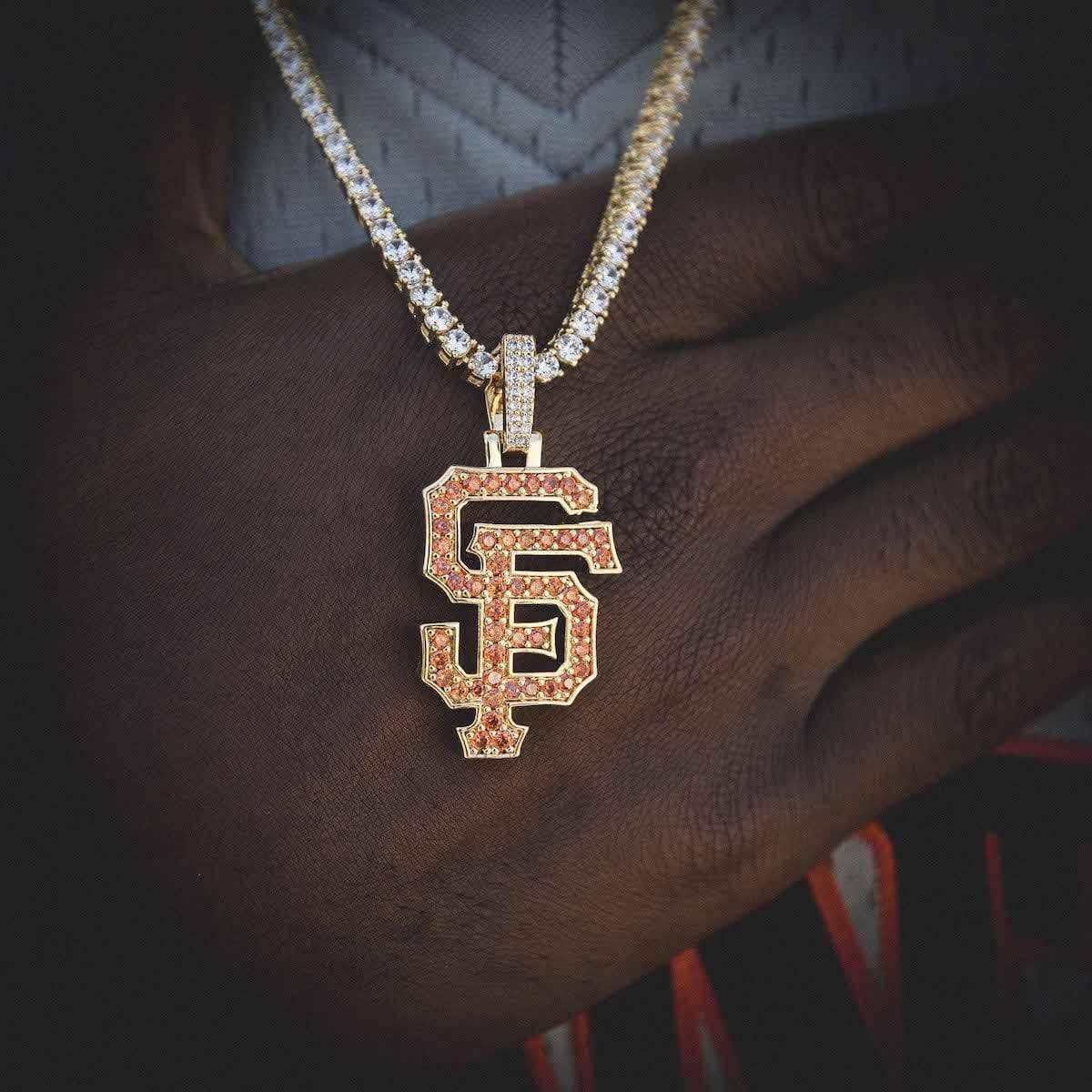 GLD Men San Francisco Giants Official MLB Logo Pendant