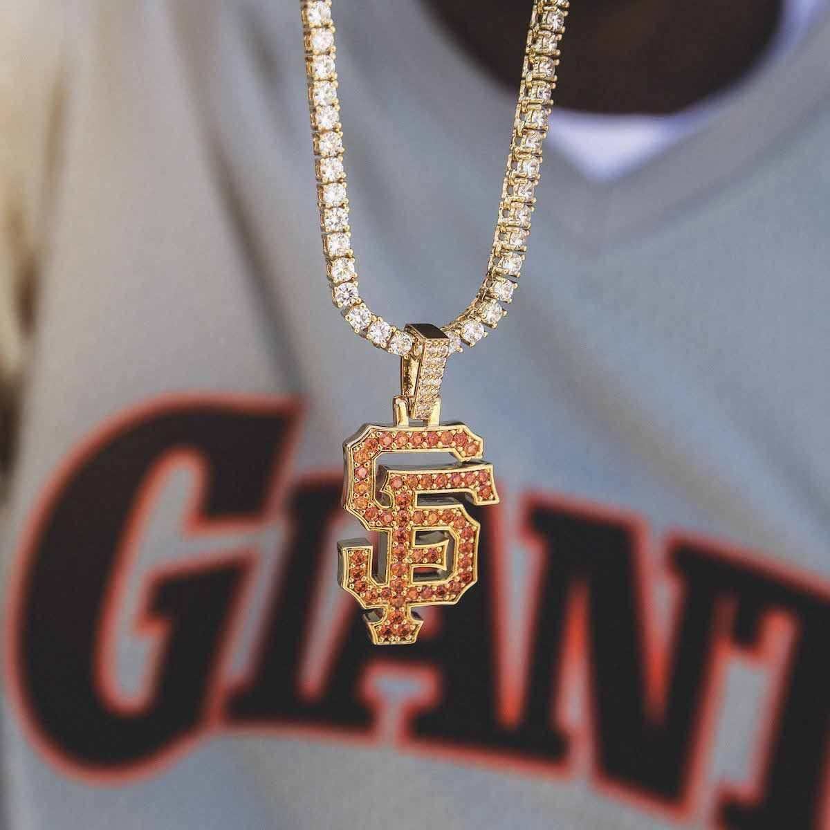 GLD Men San Francisco Giants Official MLB Logo Pendant