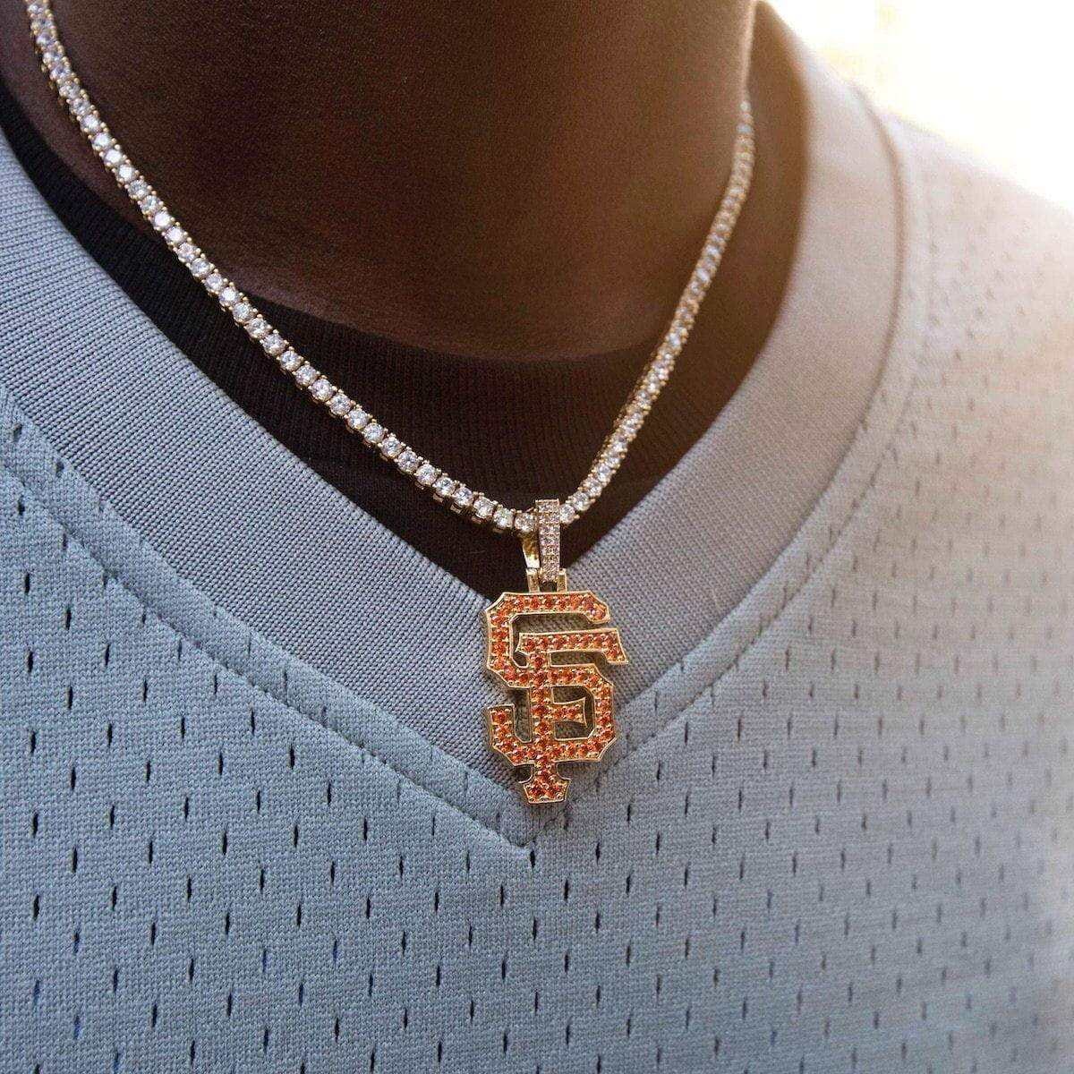 GLD Men San Francisco Giants Official MLB Logo Pendant