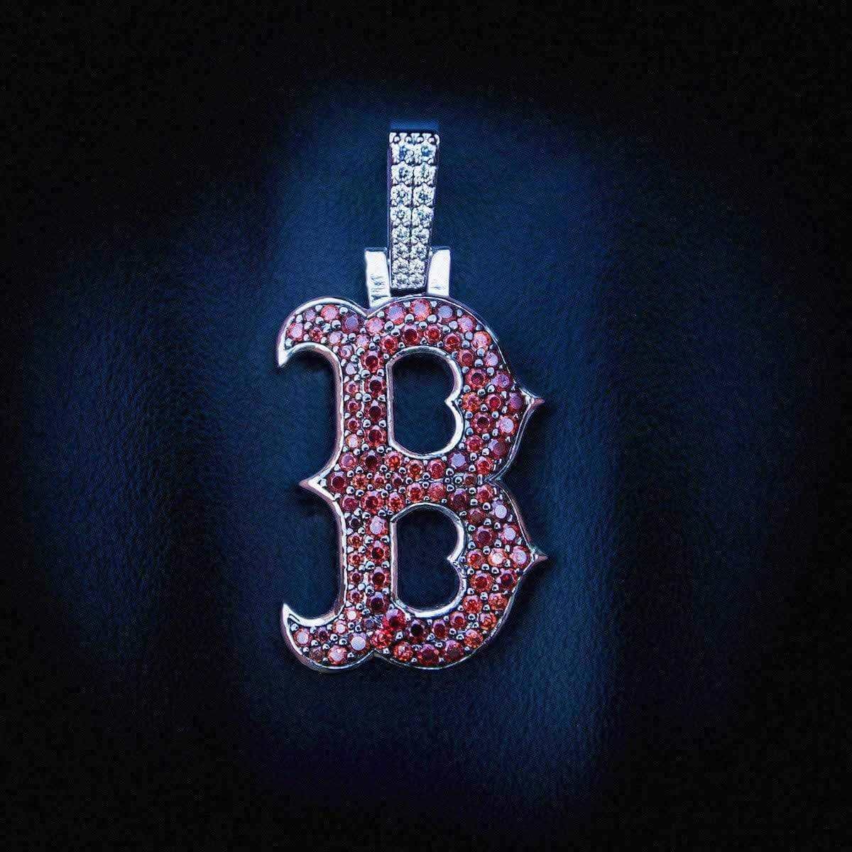 GLD Men Boston Red Sox Official MLB Logo Pendant
