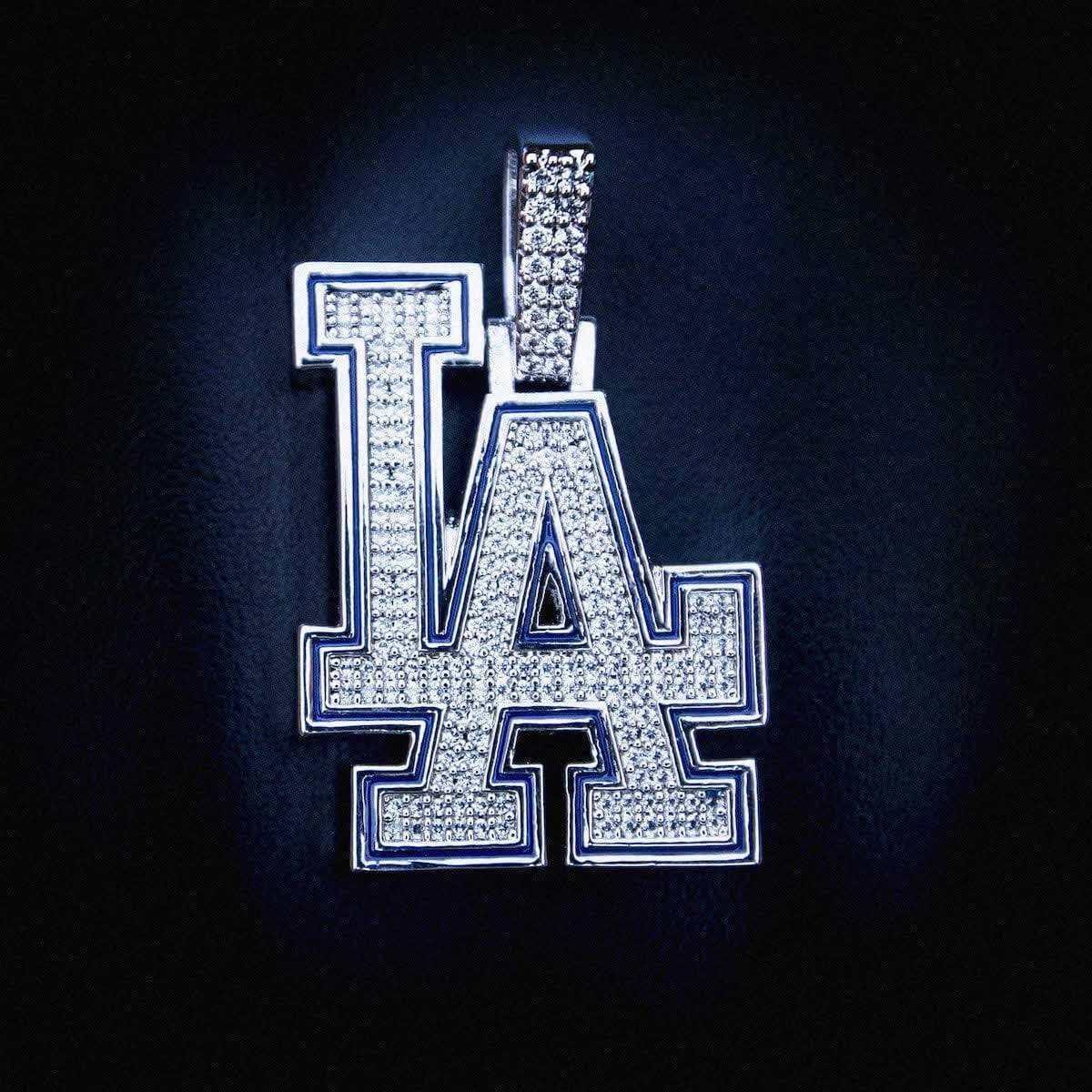 GLD Men Los Angeles Dodgers Official MLB Logo Pendant