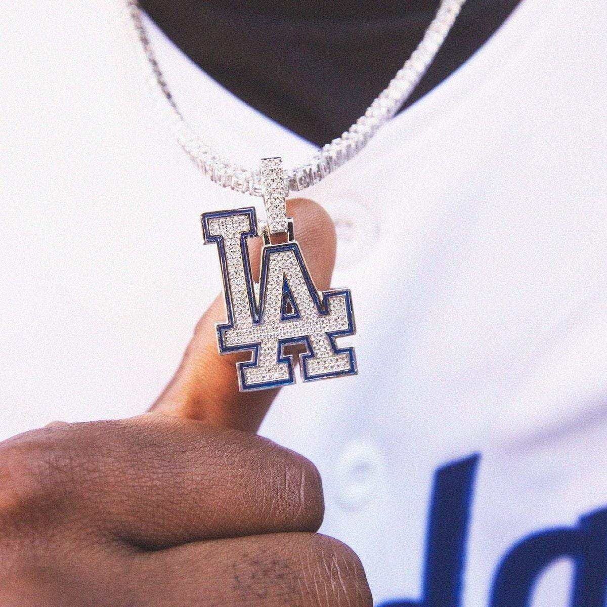 GLD Men Los Angeles Dodgers Official MLB Logo Pendant