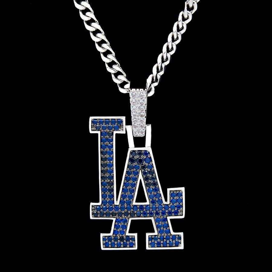 GLD Men Los Angeles Dodgers 150th Anniversary Official MLB Logo Pendant