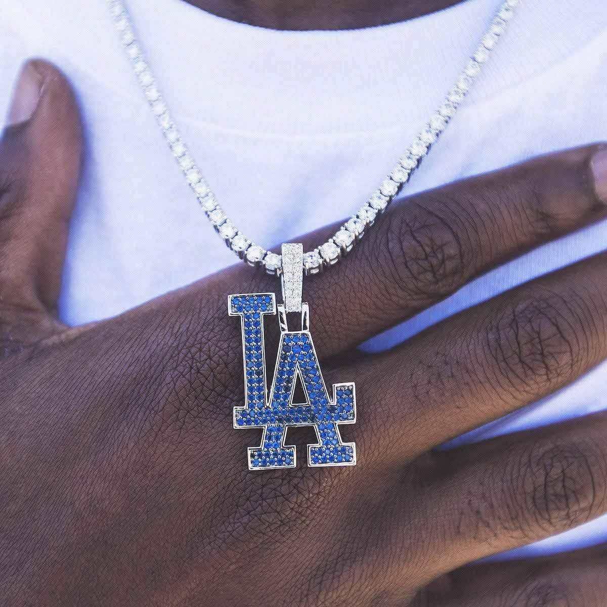 GLD Men Los Angeles Dodgers 150th Anniversary Official MLB Logo Pendant