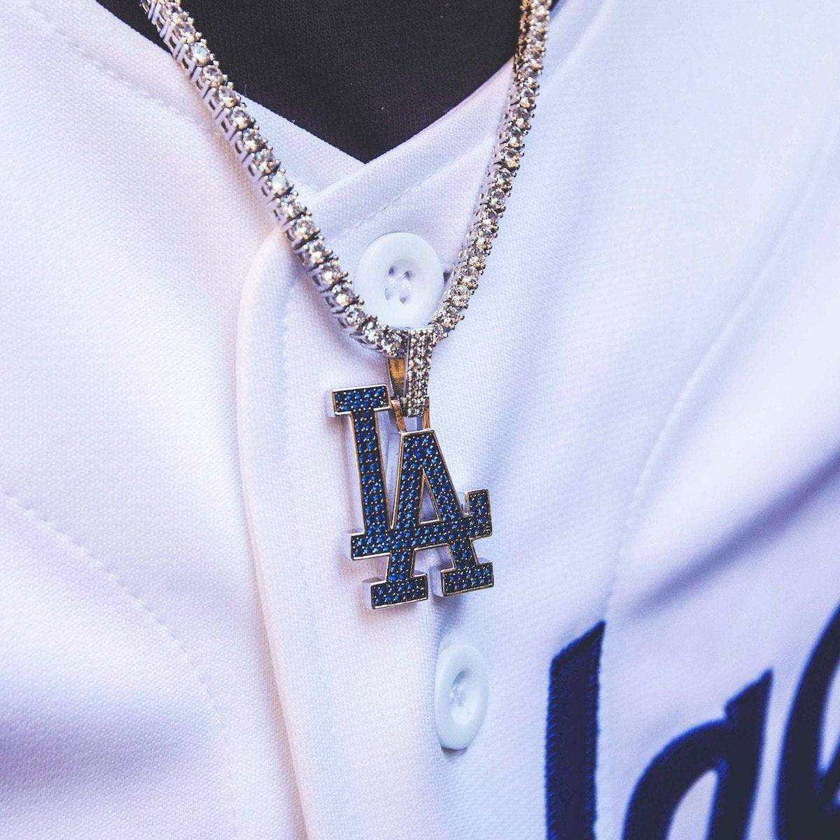 GLD Men Los Angeles Dodgers 150th Anniversary Official MLB Logo Pendant