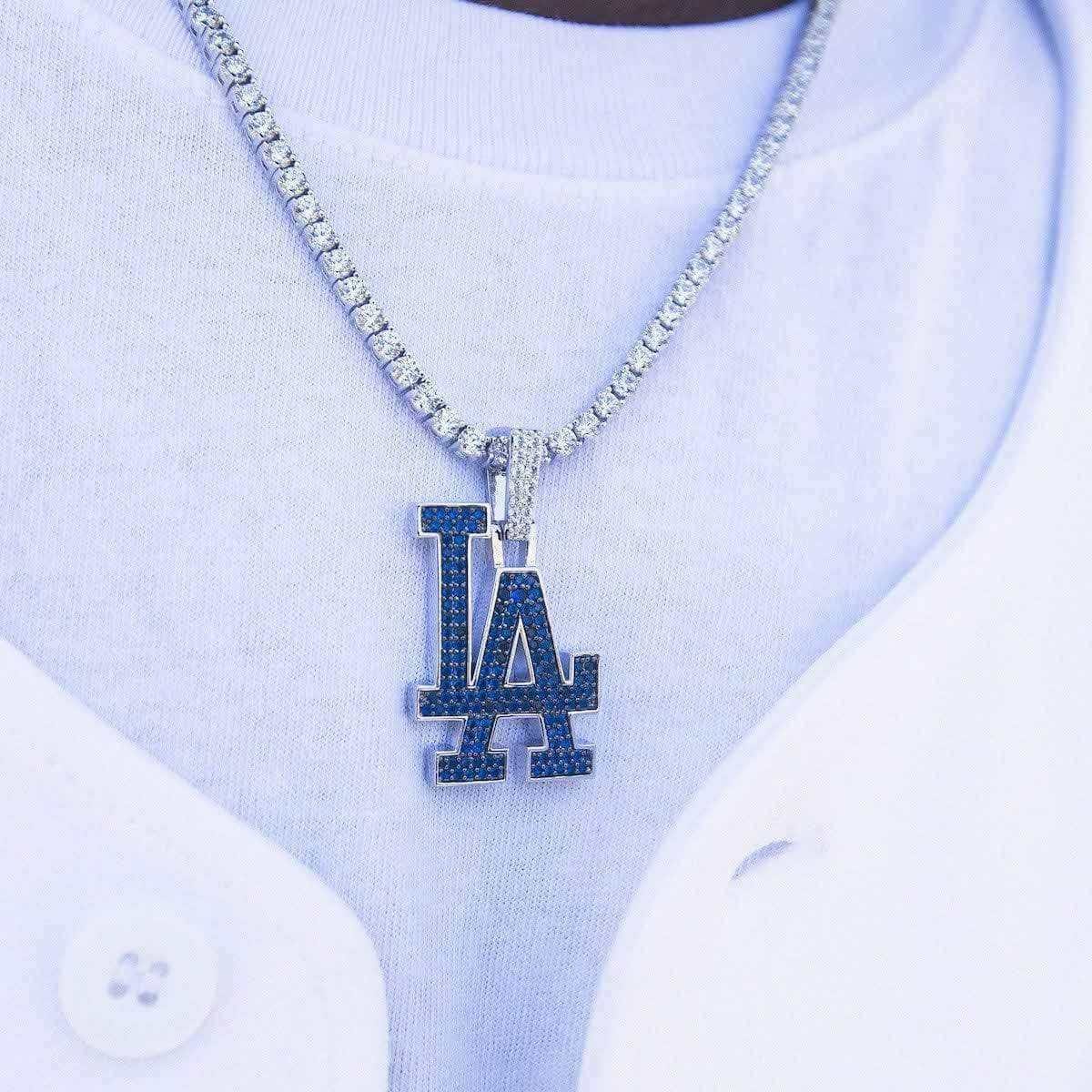 GLD Men Los Angeles Dodgers 150th Anniversary Official MLB Logo Pendant