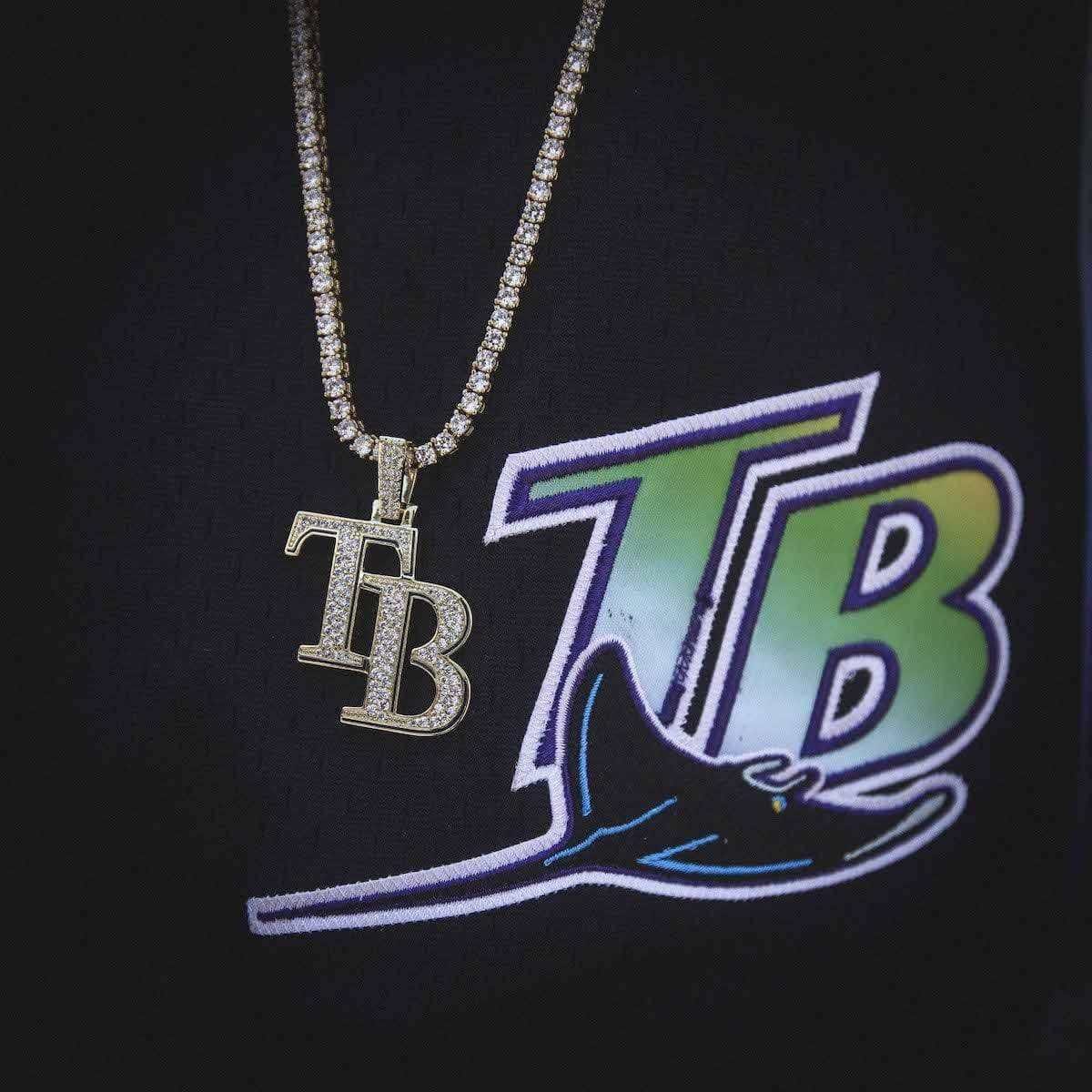 GLD Men Tampa Bay Rays Official MLB Logo Pendant
