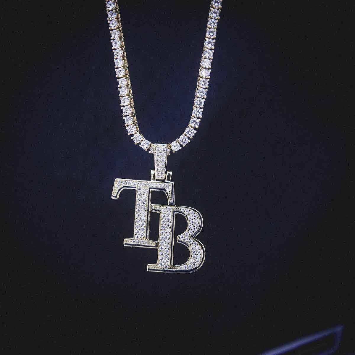 GLD Men Tampa Bay Rays Official MLB Logo Pendant