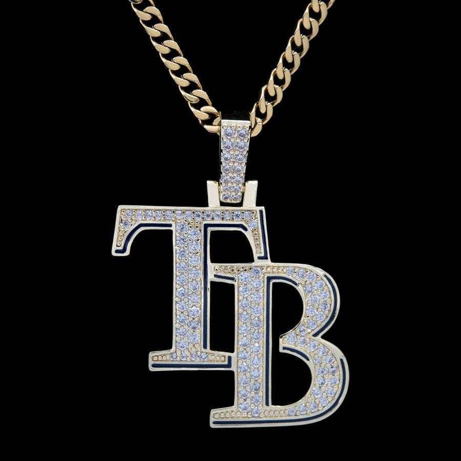 GLD Men Tampa Bay Rays Official MLB Logo Pendant